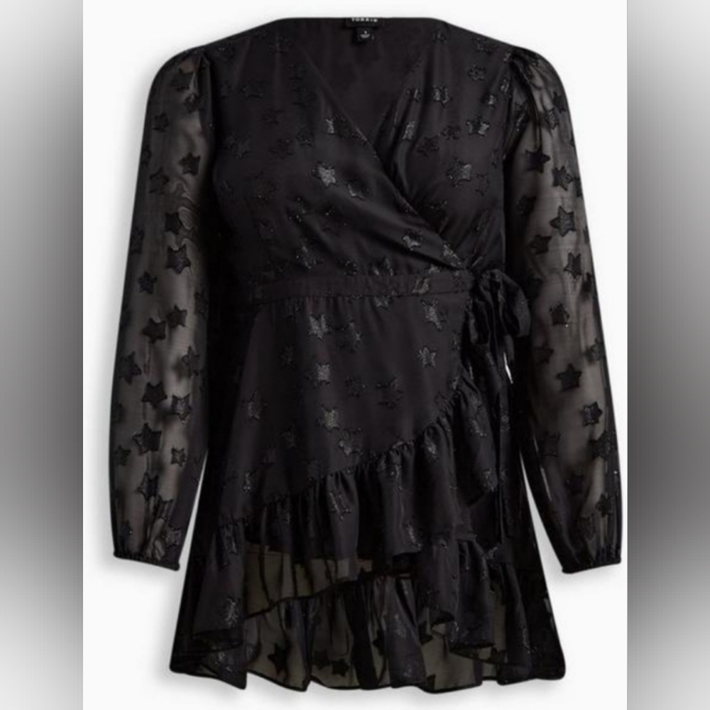 Torrid Star surplice ruffle hem wrap